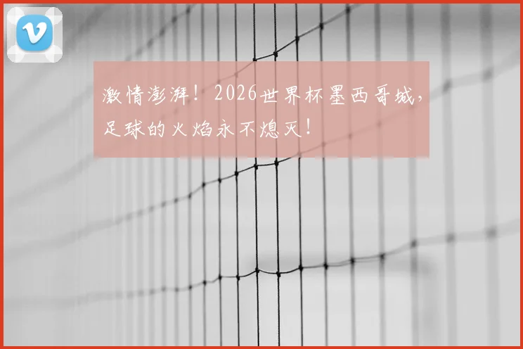 激情澎湃!2026世界杯墨西哥城,足球的火焰永不熄灭!